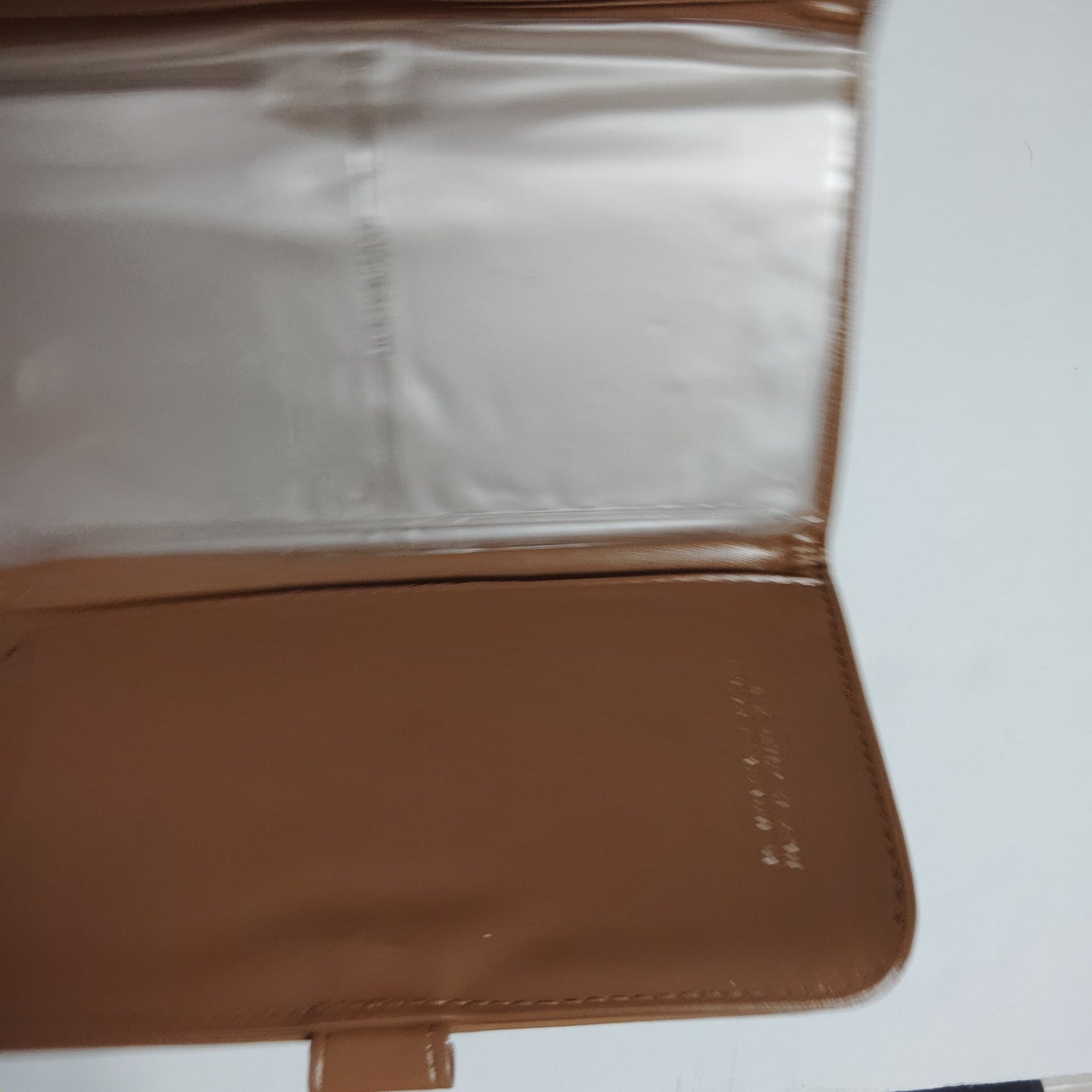 VTG Tan Faux Leather Organizer Pouch Set Ambassador Design Checkbook & Sm. Case