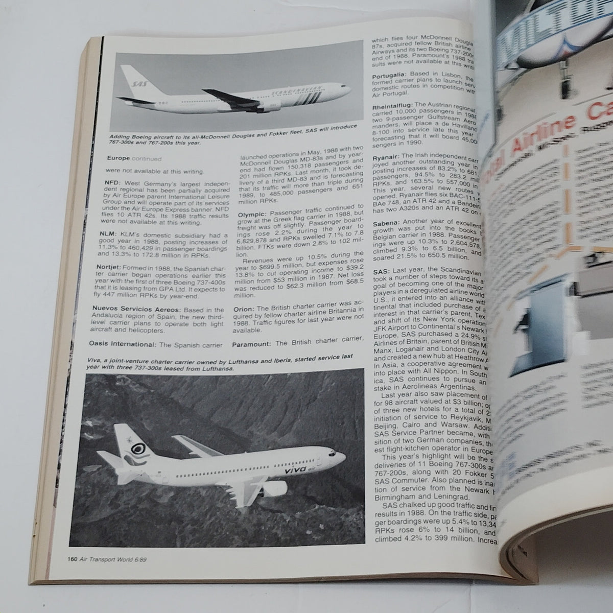 Air Transport World Magazine - June 1989 - World Airline Report, Paris Preview