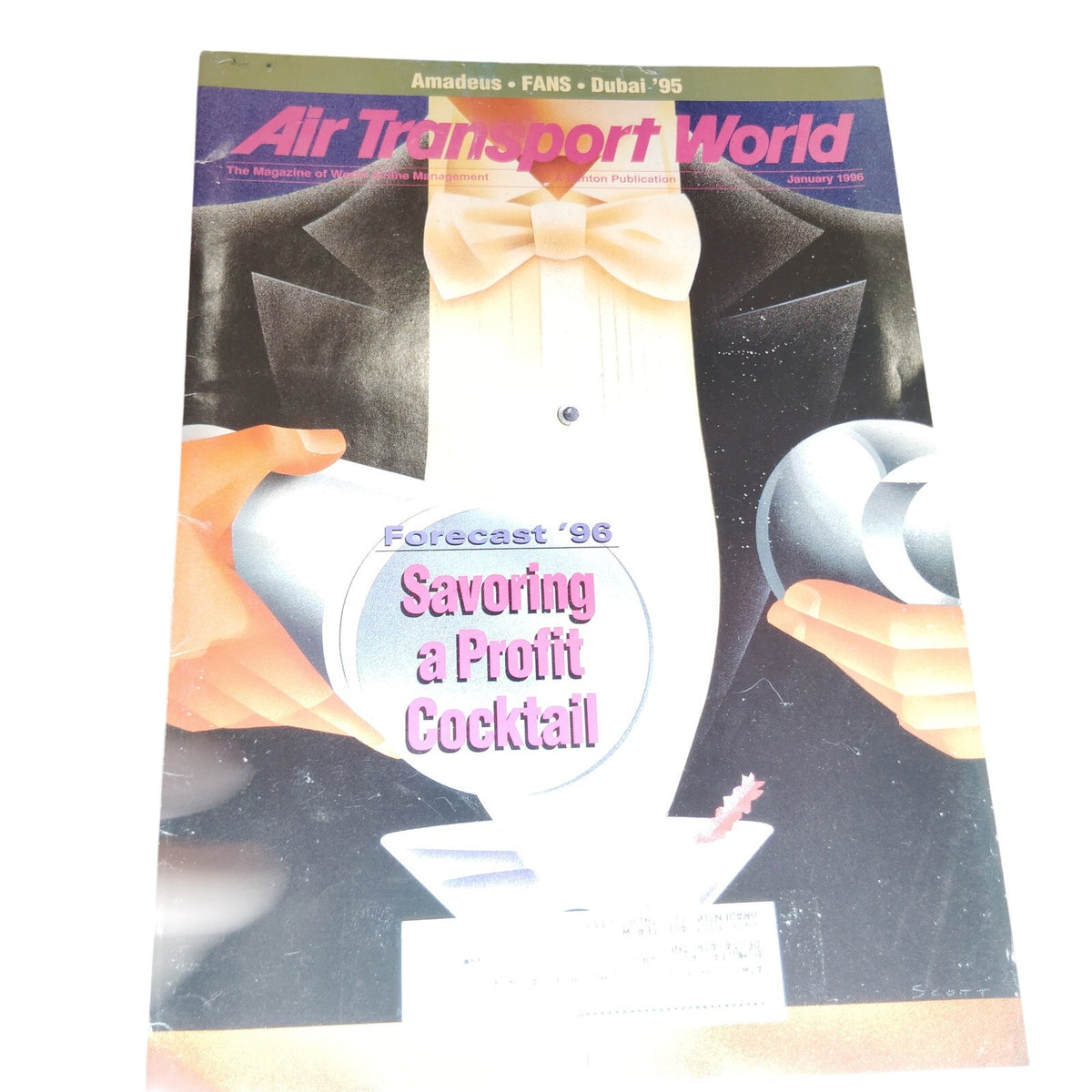 Air Transport World Magazine January 1996 - Vintage Aviation Publication