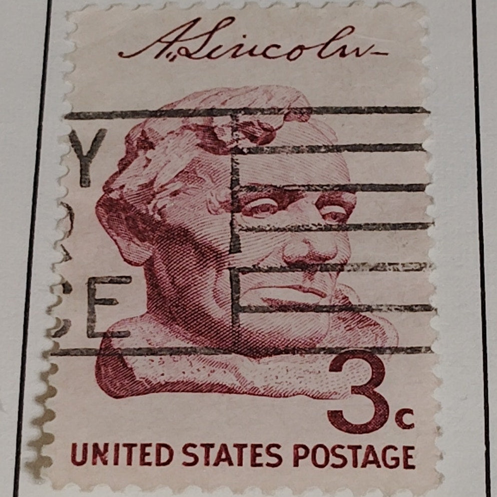 1959 Scott #1114 – 3¢ Abraham Lincoln / Cooper Union – Canceled