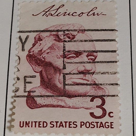 1959 Scott #1114 – 3¢ Abraham Lincoln / Cooper Union – Canceled