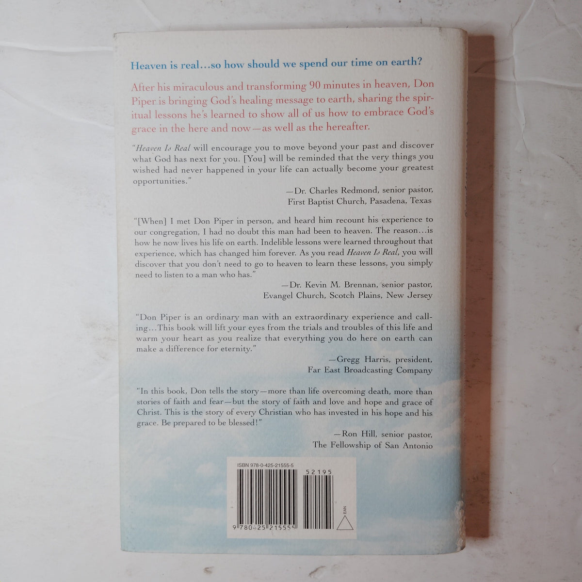 Heaven Is Real Don Piper 2007 1st Edition Hardcover 90 Minutes in Heaven