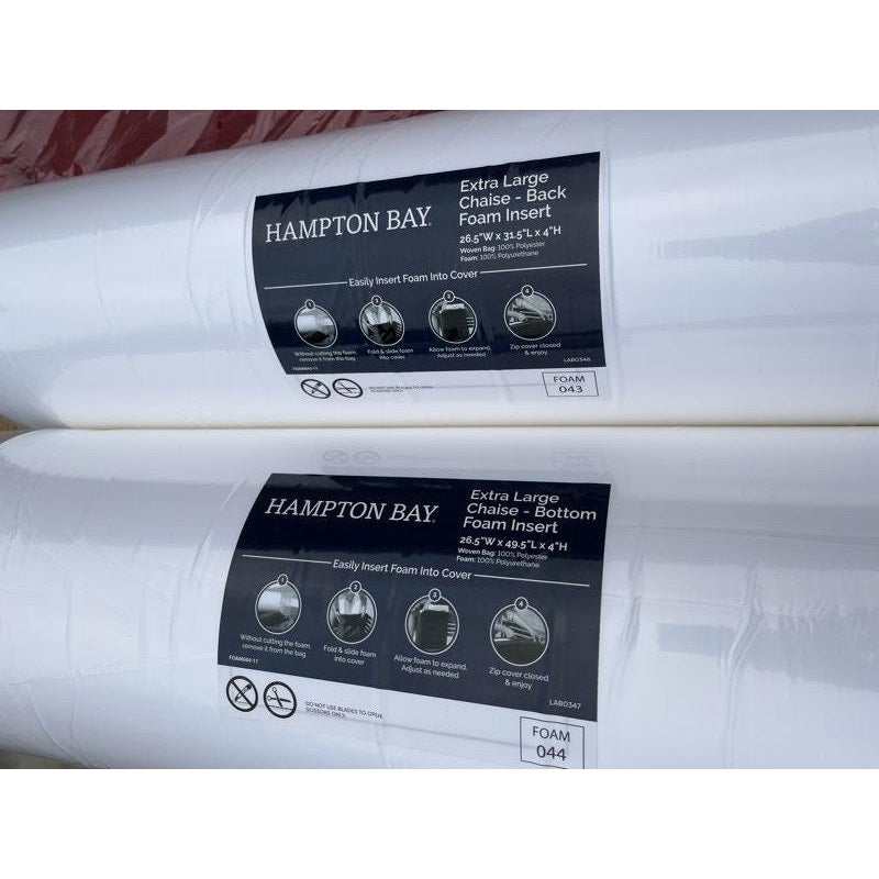 2-PK Double Welt 2‑PC Chaise Lounge Cushions, Chili,  26x80x4 -Seat 49" Back 31"