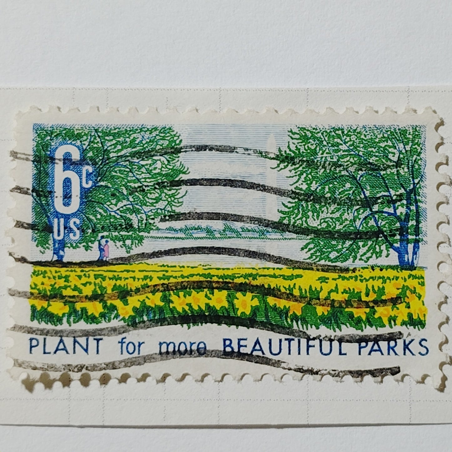 1969 US 6c Plant for More Beautiful Parks Stamp #1366 Used Cancelled