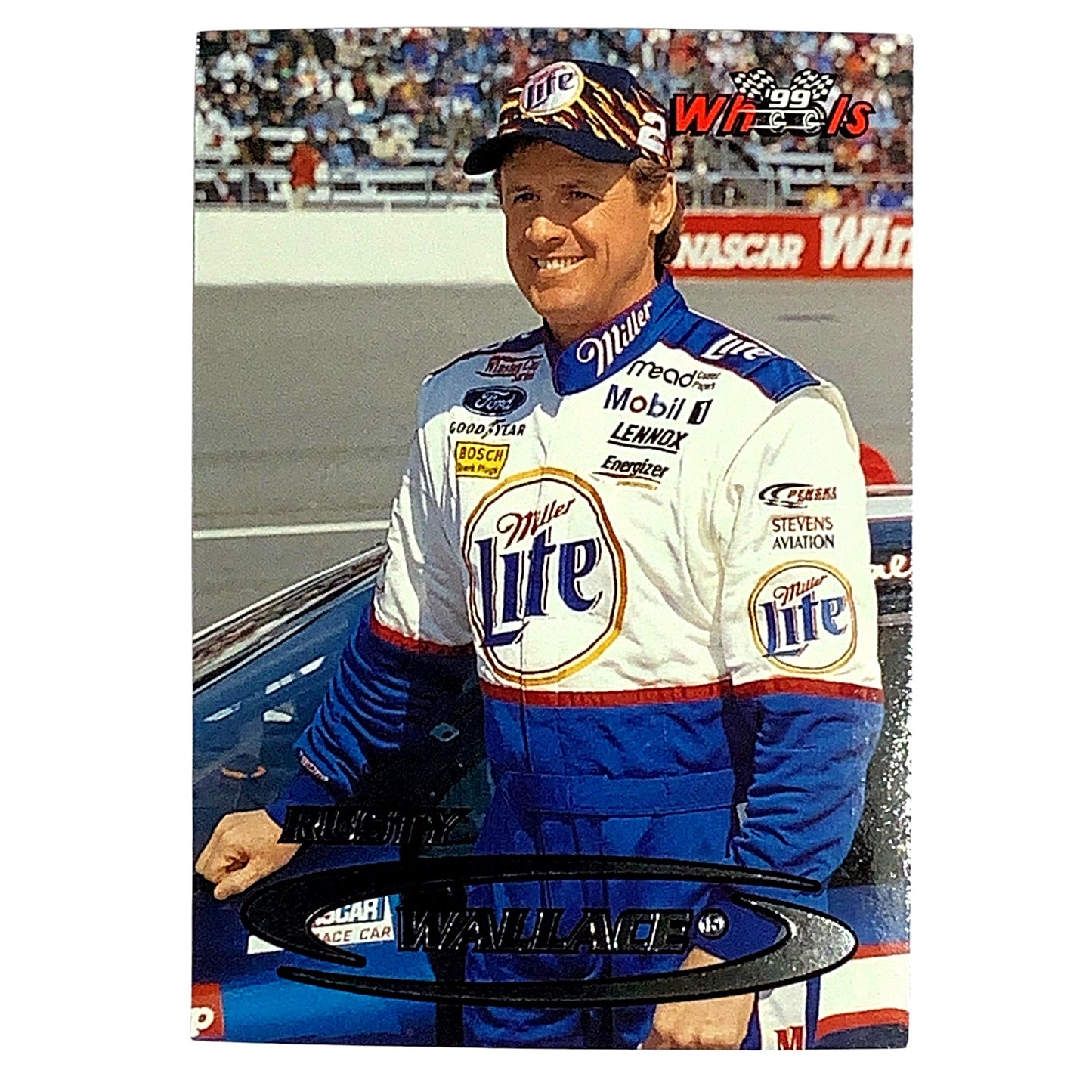 Rusty Wallace, Sponsor: Miller Lite, Card 34 1999 Wheels NASCAR Winston Cup, NM+
