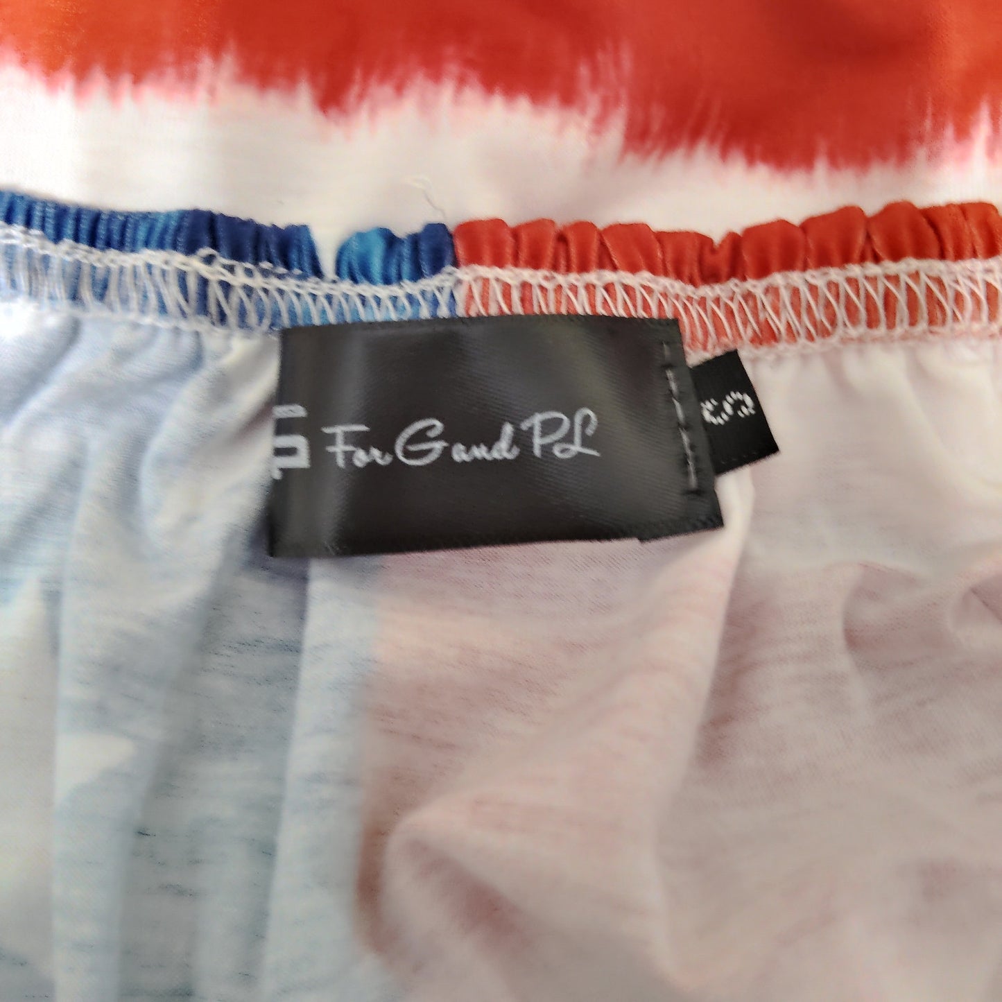 Small U.S. Flag Blouse – Patriotic S/S Top, Red White Blue Stars & Stripes