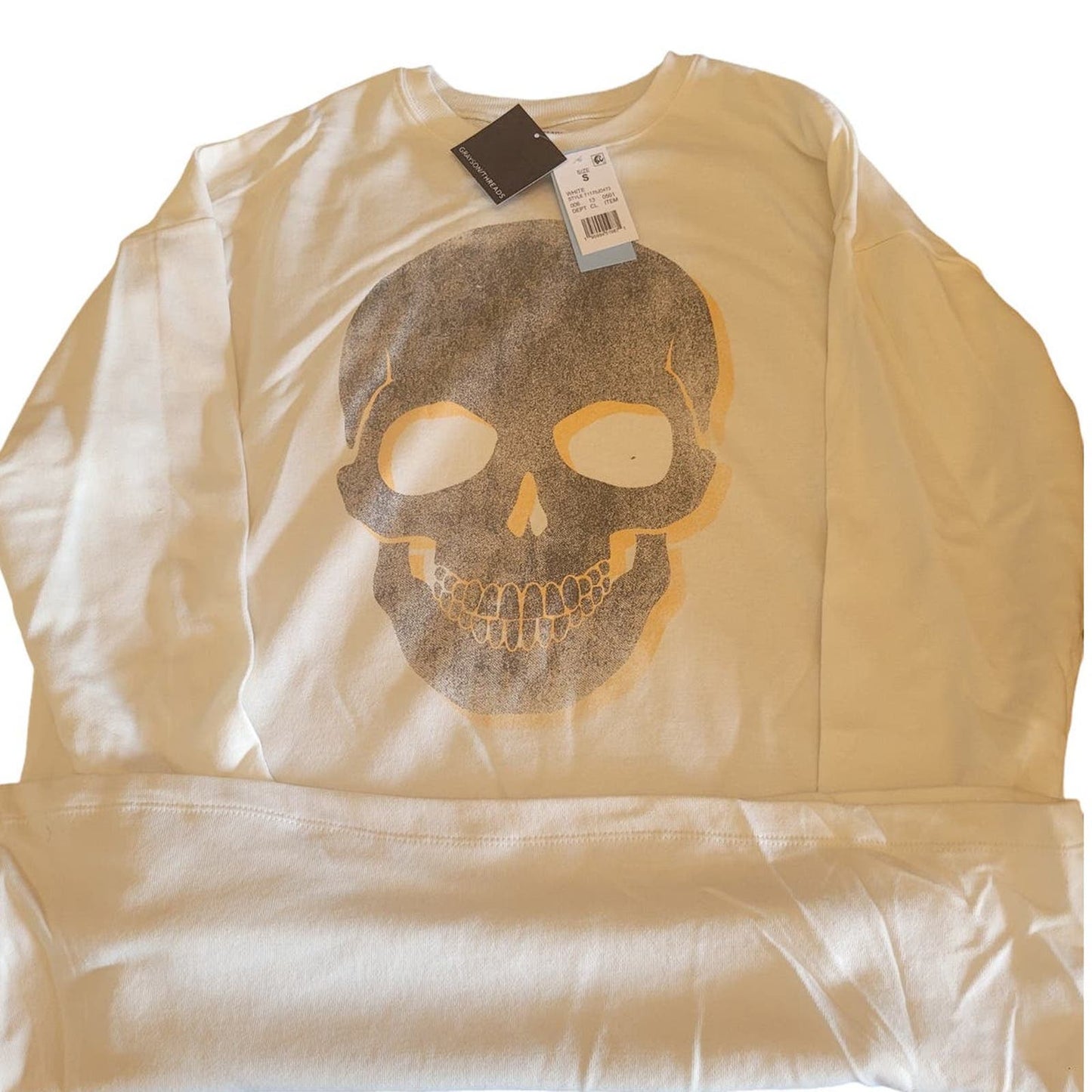 Grayson Threads Women's XL Skull Crew Neck Long Sleeve Graphic Sweatshirt Dress