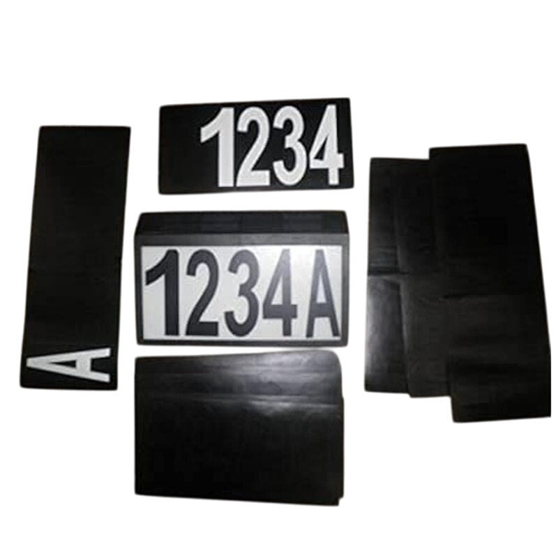 Solar Powered House Number Light Sign LED Illuminated Outdoor Plaque, Waterproof