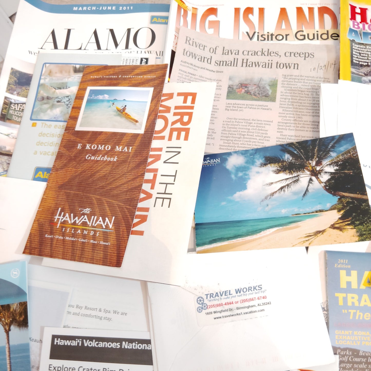 Kona Hawaii Ephemera Collection - Travel Guides & Brochures from May 2011 Trip