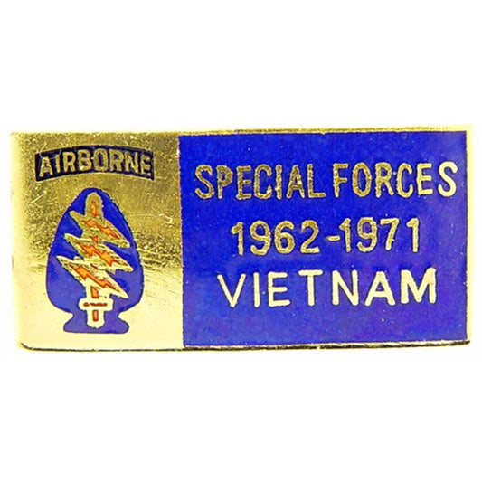 Airborne Special Forces Vietnam (1962-1971) Novelty Hat Lapel Pin 1‑1/8" × 1/2"