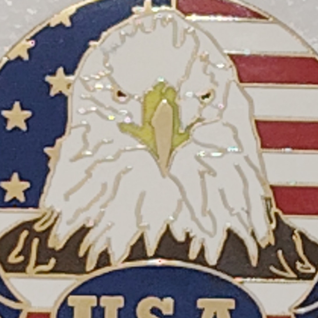 USA "Home of the Brave" Patriotic Bald Eagle Novelty Hat/Lapel/Brooch Pin, Metal
