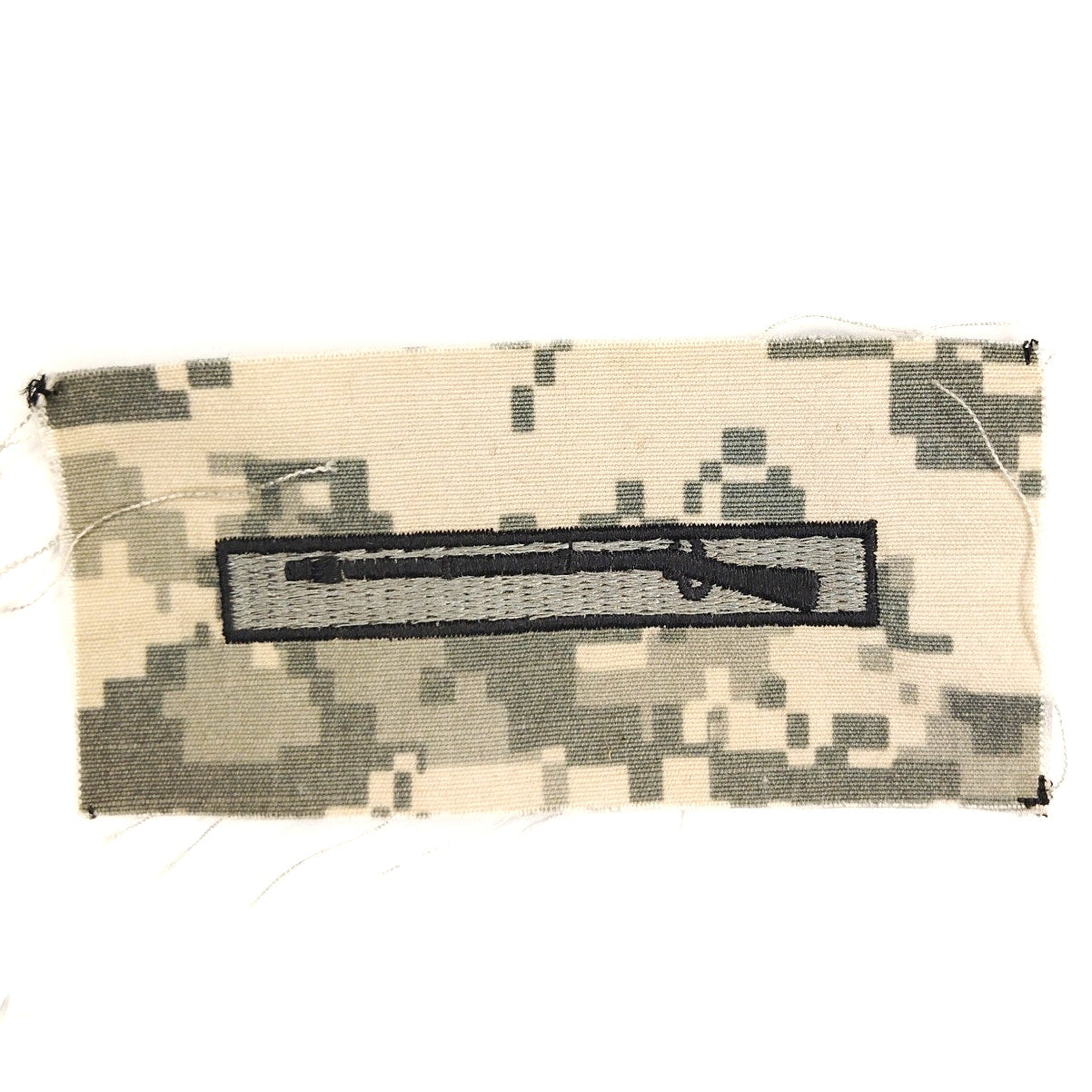 US Army Expert Infantryman Badge EIB Patch Black on ACU UCP – Sew‑On 4.3" × 2.1"