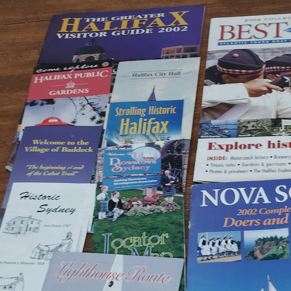 2002 Nova Scotia Canada Travel Guides & Ephemera Lot - Halifax Sydney Lighthouse