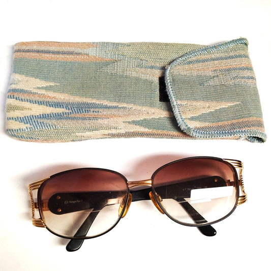 VTG Sergio Tacchini S.T. 1041‑S Gold Designer Sunglasses T809 130mm Italy