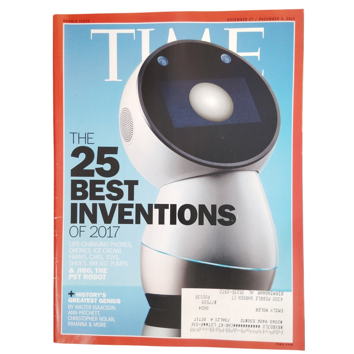 TIME Magazine November 27 / December 4, 2017 - 25 Best Inventions of 2017