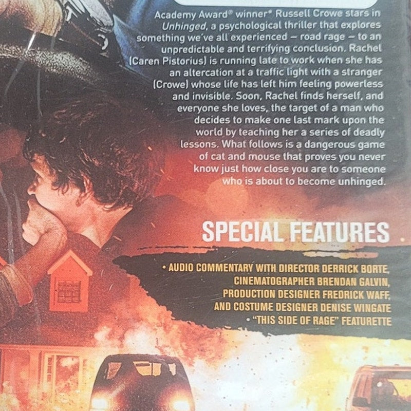 Unhinged (DVD, 2020) Thriller Starring Russell Crowe