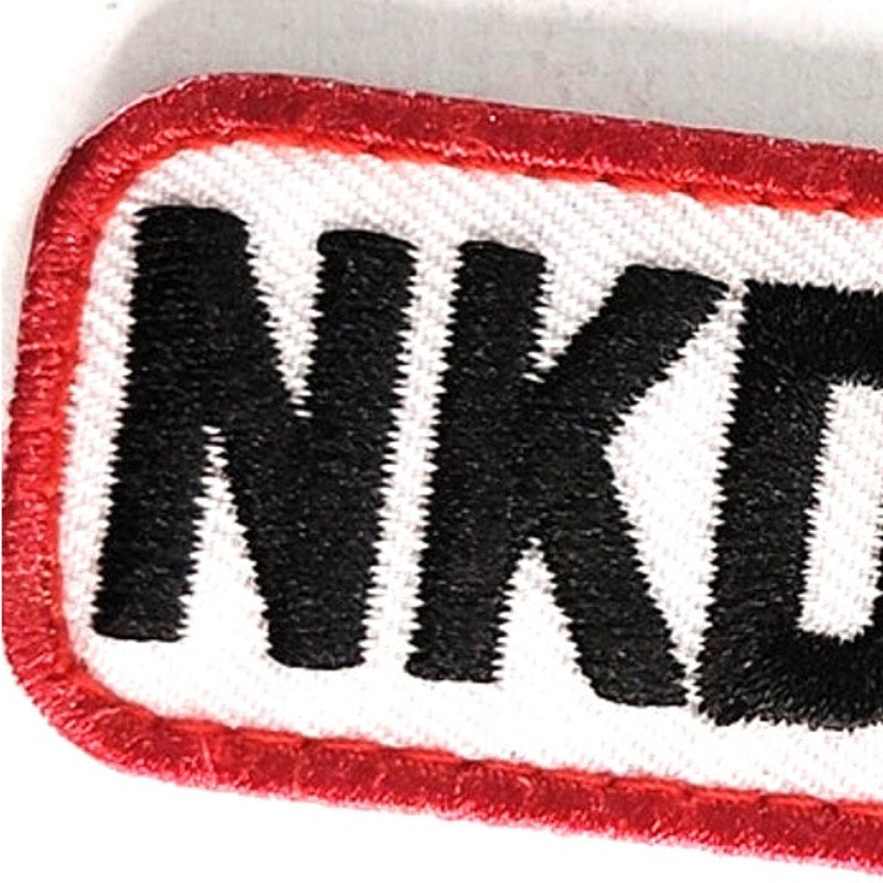 NKDA Medical ID (No Known Drug Allergies) Patch Red/Blk/White 2" × 1" Hook Back