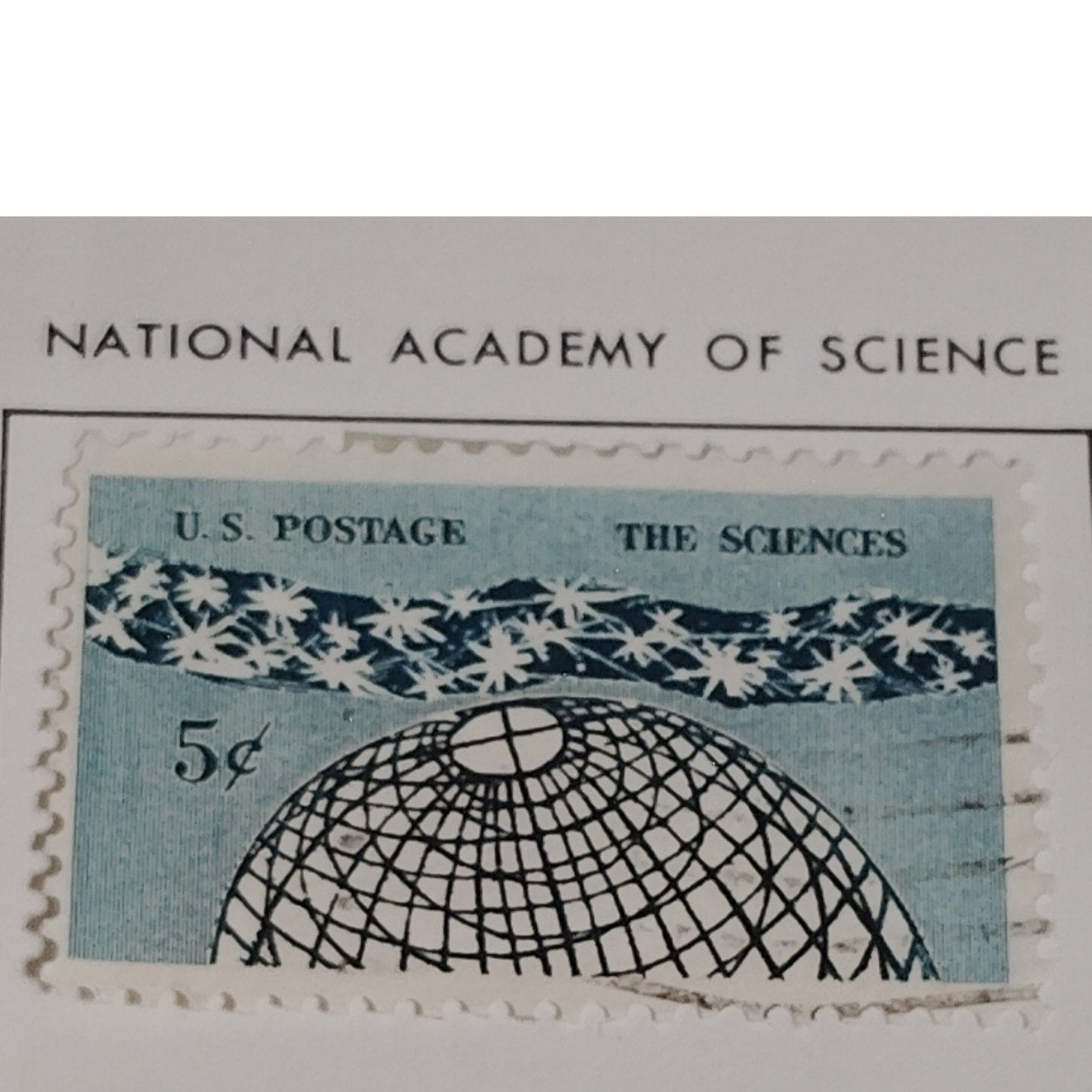 1963 Scott #1237 – 5¢ National Academy of Sciences Centennial / Globe & Stars