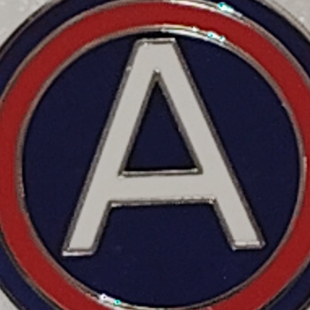 U.S. Army Central (Third Army) "A" Insignia Novelty Hat/Lapel/Brooch Pin, Metal