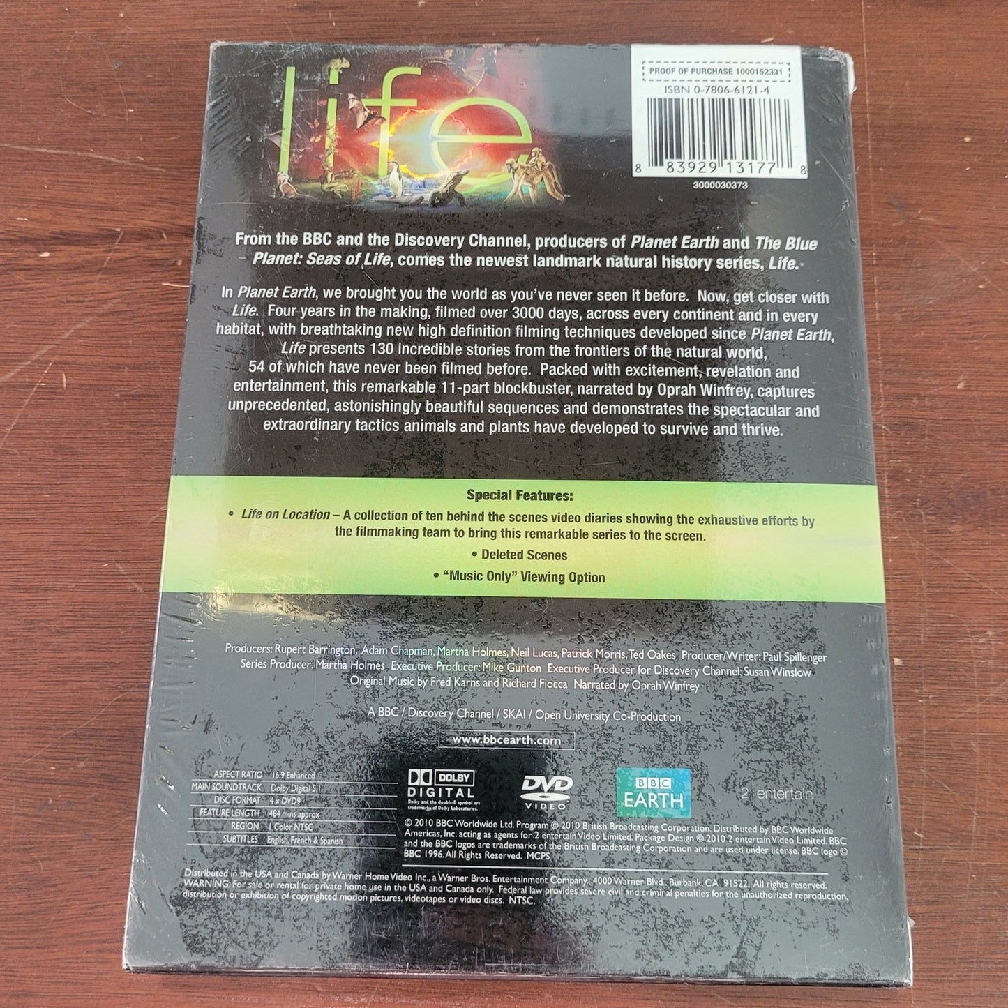 BBC Earth Life (DVD 4-Disc Gift Set) Documentary Series Narrator: Oprah Winfrey