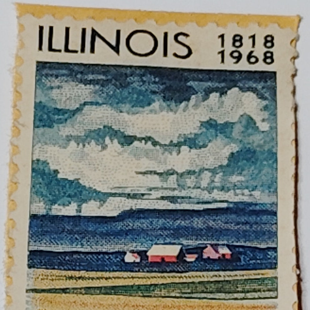 1968 6 Cent Illinois Statehood Stamp - USPS Commemorative Perforated