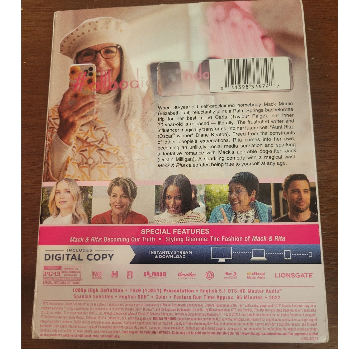 Mack & Rita Blu-ray 2022 Romantic Comedy – Diane Keaton