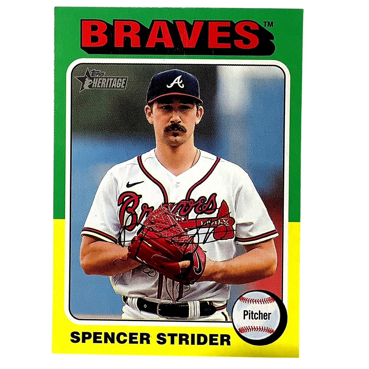 2024 Topps Heritage - Spencer Strider, Atlanta Braves P, Card #443, NM+