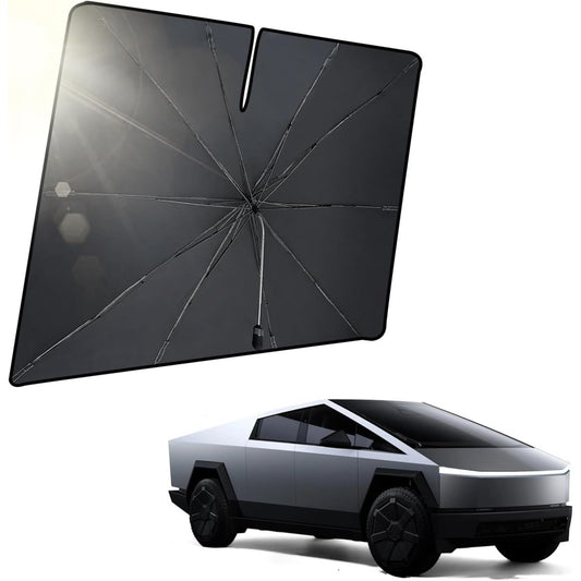 Fitallus Winshield Sun Shade for 2024 Tesla Cybertruck 60" x 70", w/ Storage Bag