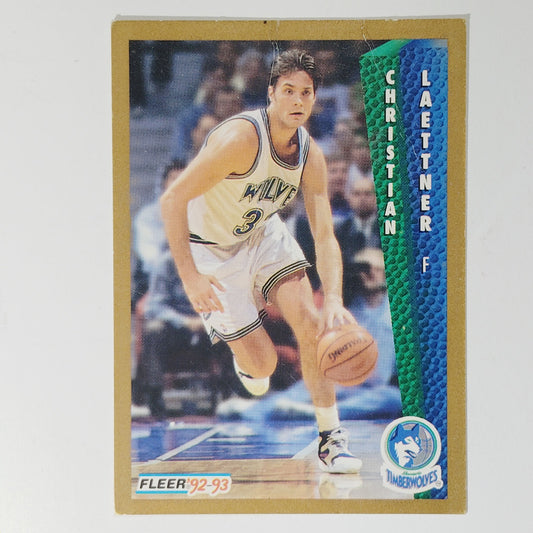 1992-93 Fleer Christian Laettner #379 HOF Minnesota Timberwolves Rookie Card
