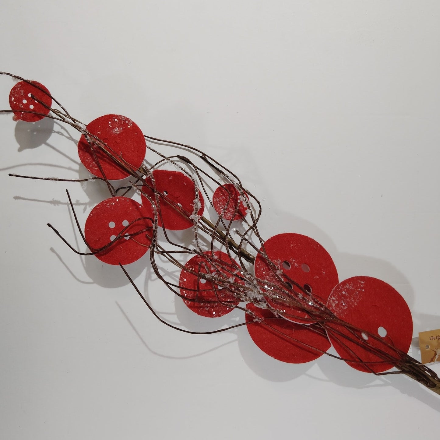 Lot of 8 Iced Button Spray Branches – 33" – Floral Décor, Floral Crafts