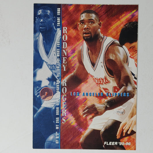 1995-96 Fleer Rodney Rogers Card No. 230 – Clippers – Forward – VG/EX