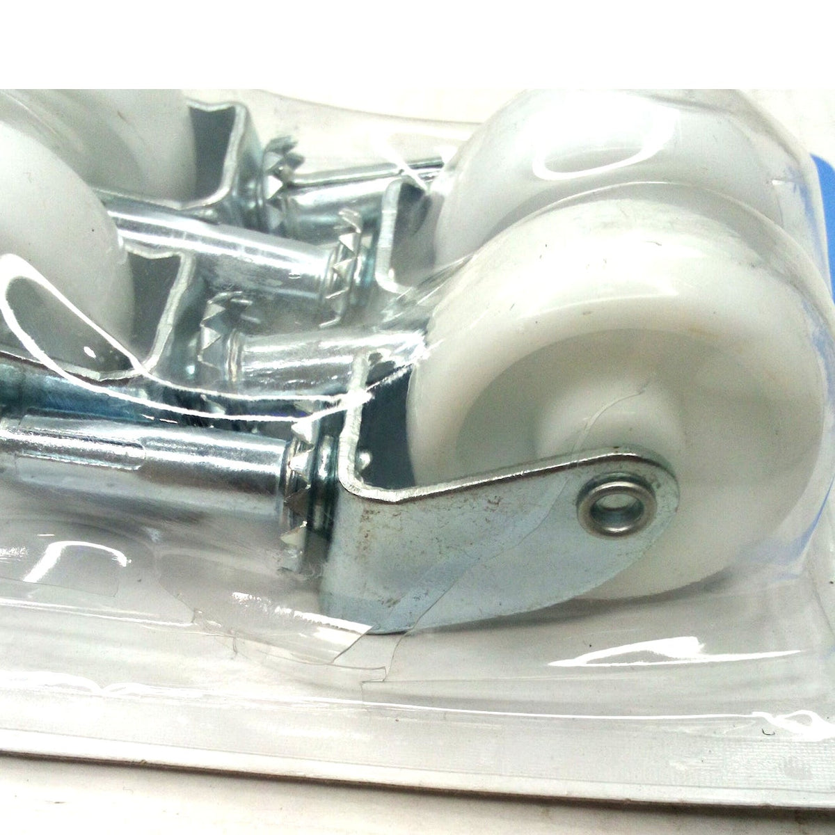 Everbilt 1-5/8 in. White Plastic Swivel Stem Casters 4-Pack 50 lb Load Rating