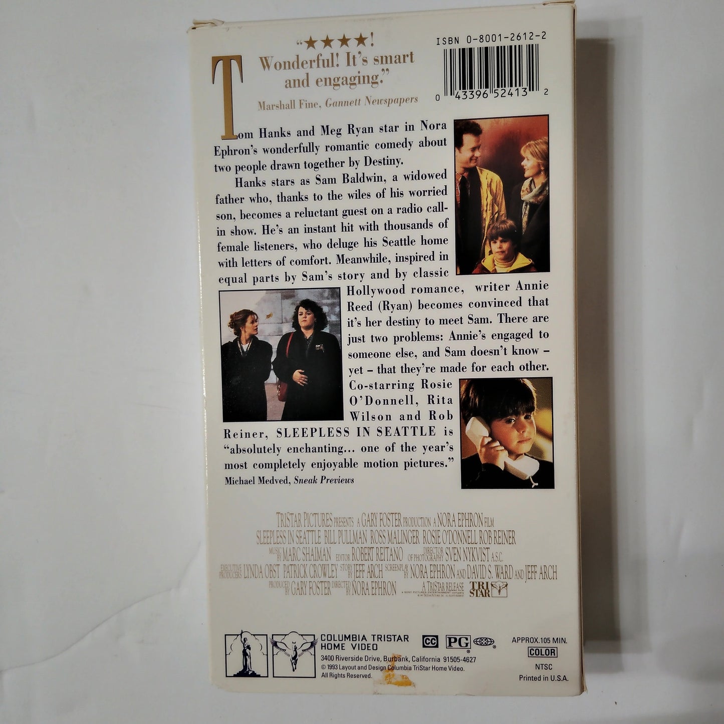 Sleepless in Seattle VHS 1993 Tom Hanks Meg Ryan Romantic Comedy Nora Ephron