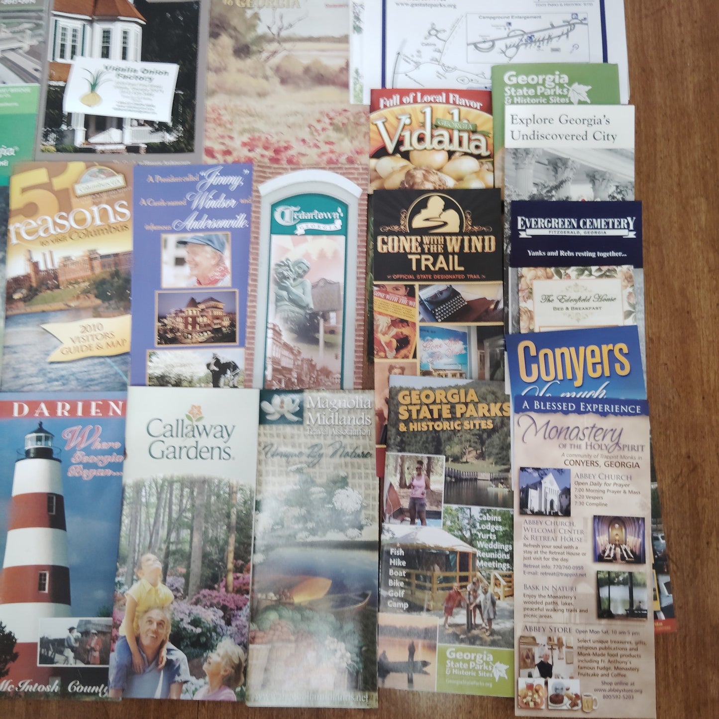 Vintage Georgia Travel Brochures Lot - Vidalia, Juliette, 2013 Ephemera & Maps