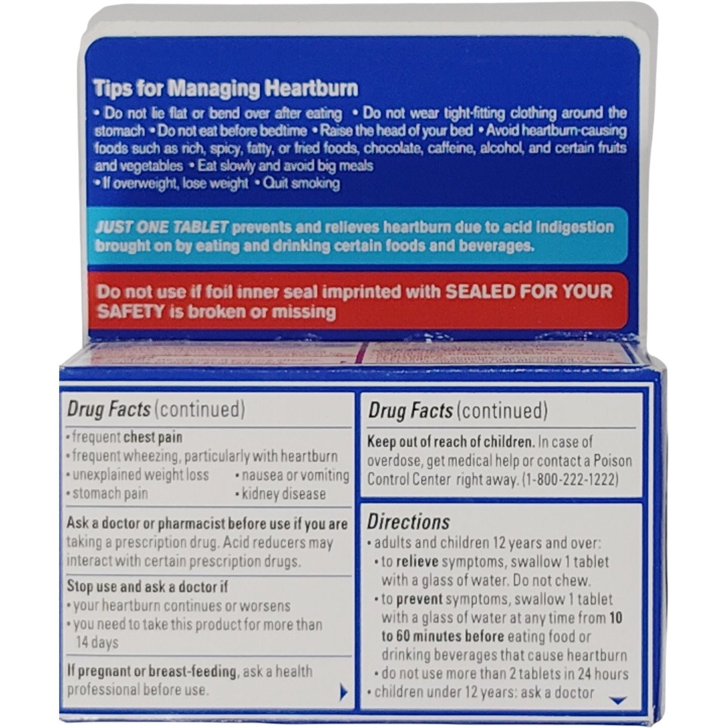 Pepcid AC – 20 Tablets – Icy Cool Mint Coating – Exp. 02/2027