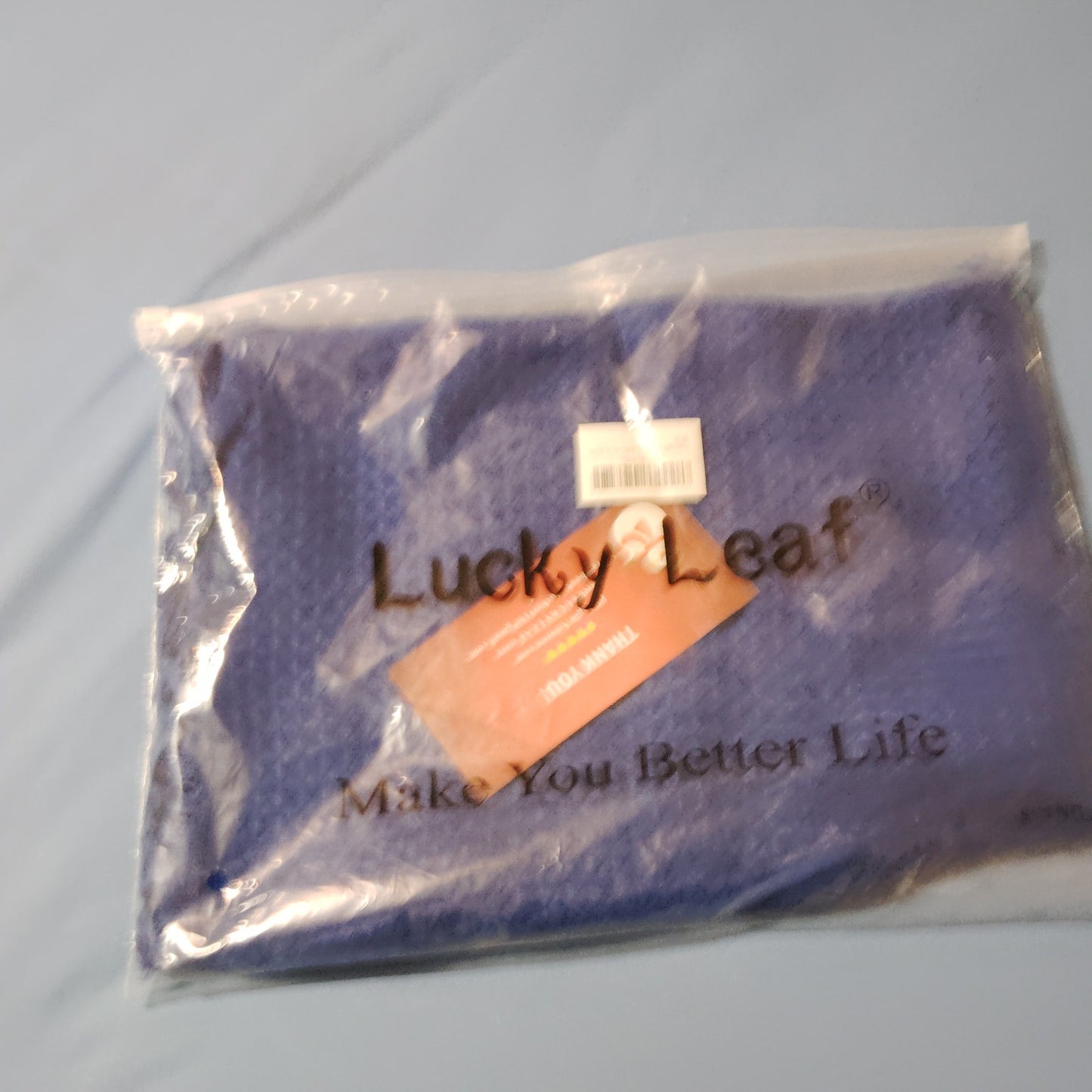 Lucky Leaf Infinity Scarf Dark Blue Waffle Pattern 100% Acrylic 32" × 15", NWT