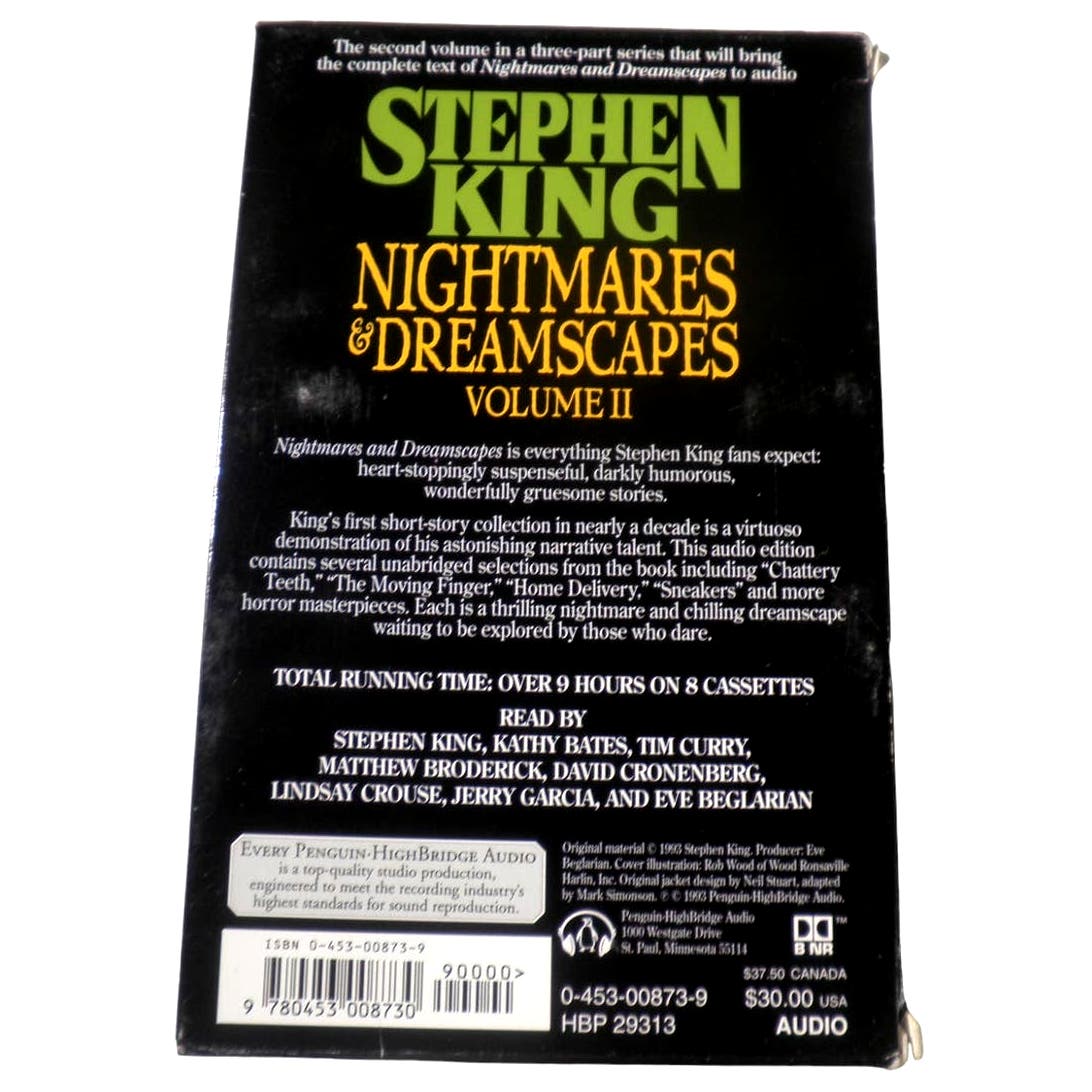 8 Audio Cassettes - Stephen King Nightmares and Dreamscapes, Vol. 2, 1993