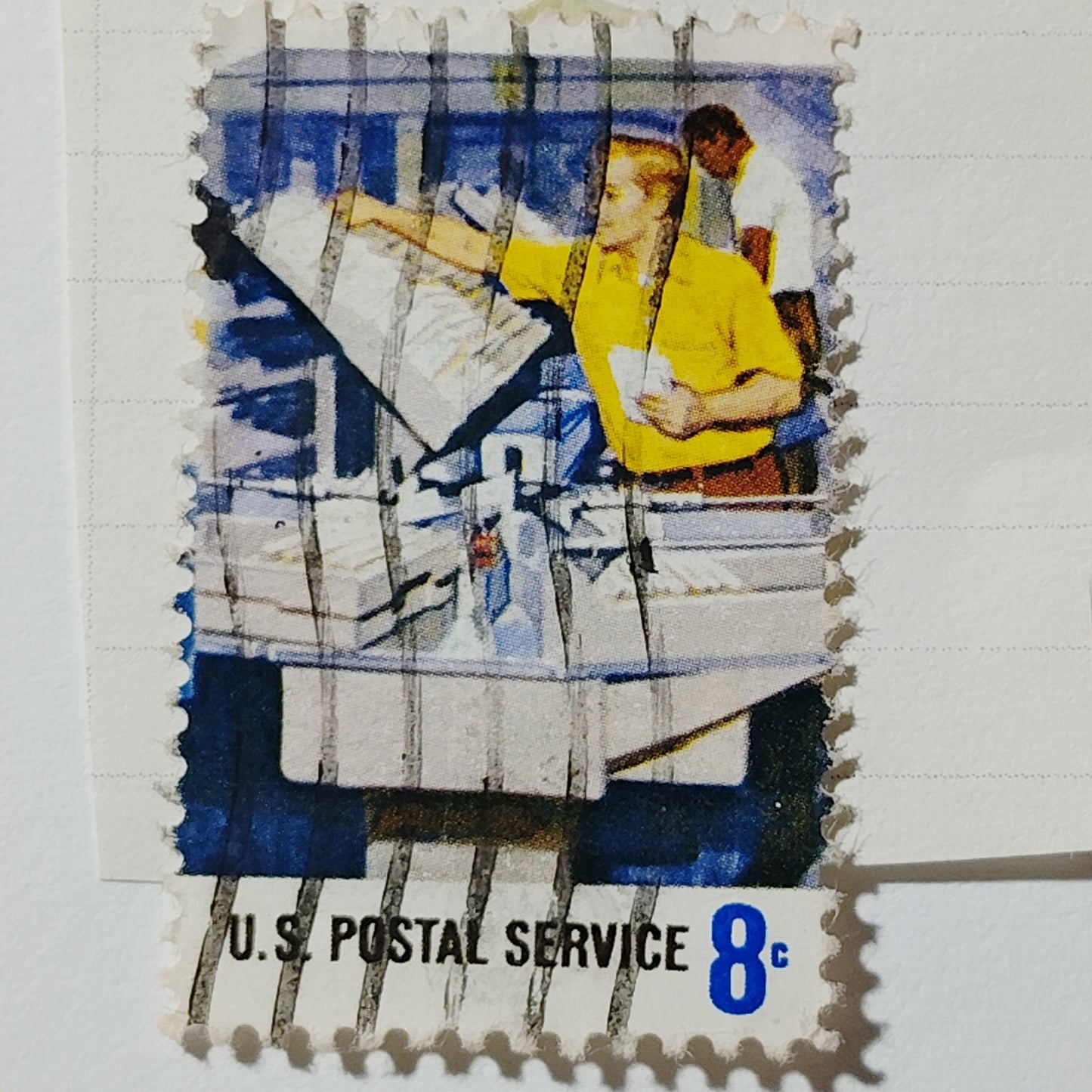 1973 US 8c Mail Canceling Postal Employees Stamp #1493 Used Cancelled