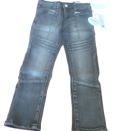 Joe's Kids Moto Jeans – Girls Size 6R – Rinse Black – Distressed Stretch Denim
