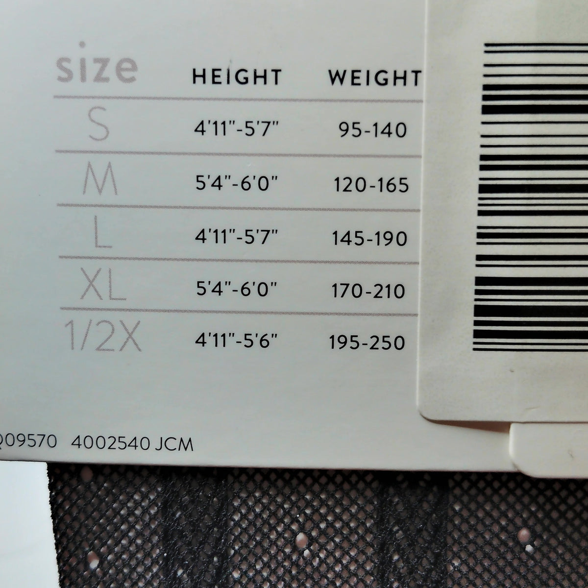Hanes Beyond Ribbed Dot Tights - Small Black/White Sheer Textured Legwear