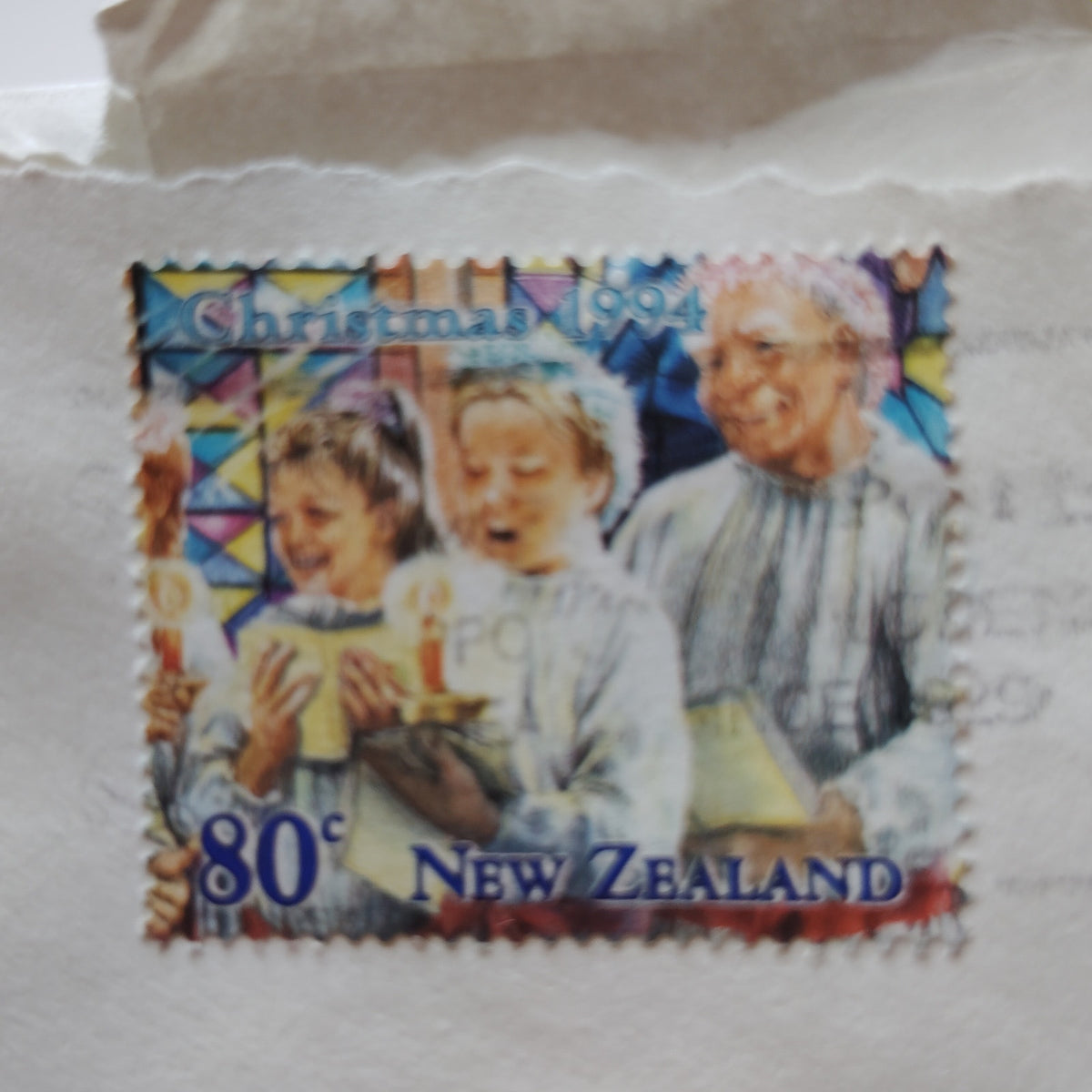 1994 New Zealand Christmas 80c Stamp Cover - Wellington Postmark to USA