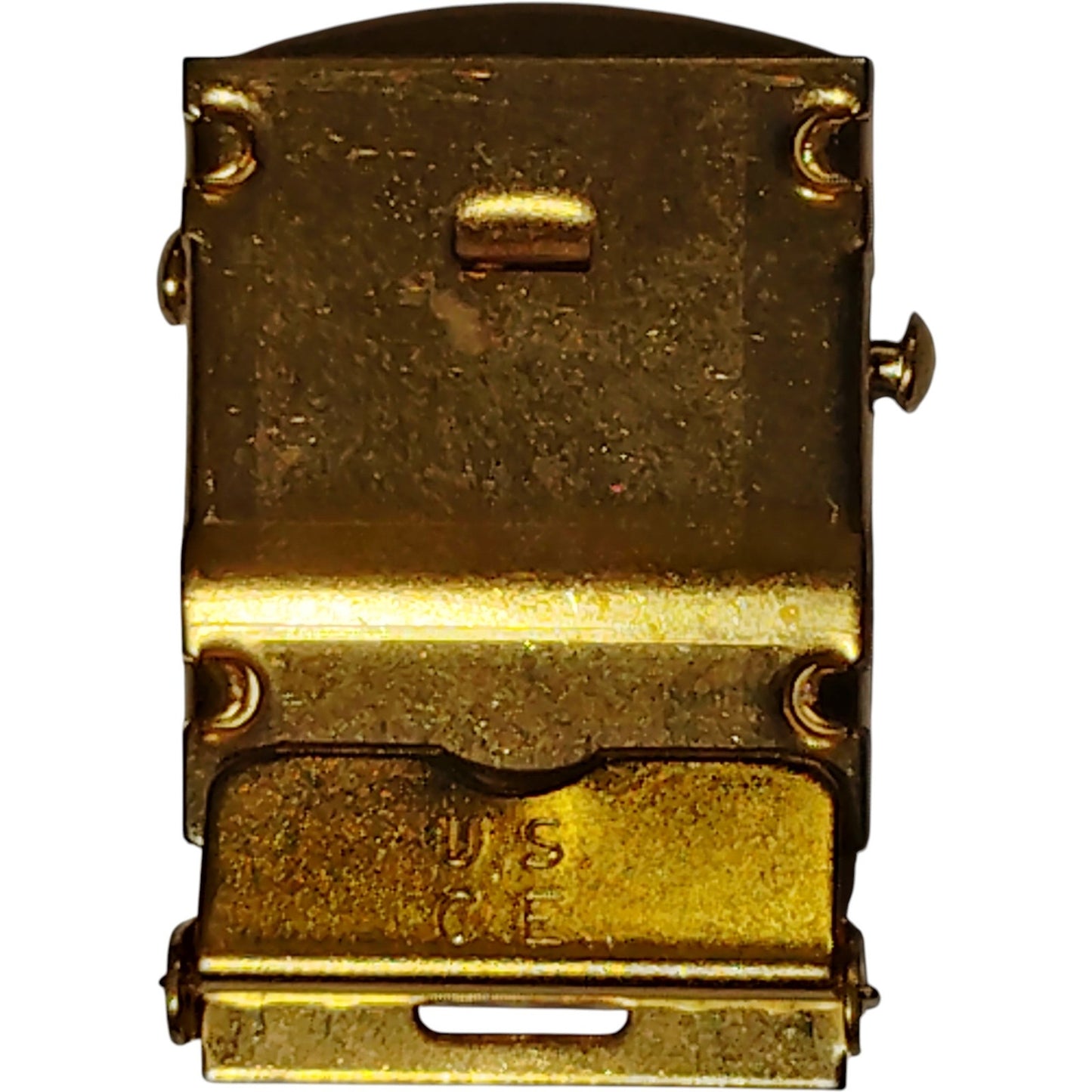 2012 Creative Edge Brass Belt Buckle – 1-5/16" Fits 1¼" Web Belts, Stamped US CE