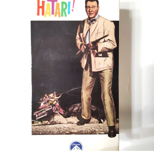 Hatari! VHS 1990 2‑Tape Set John Wayne Howard Hawks Adventure Paramount