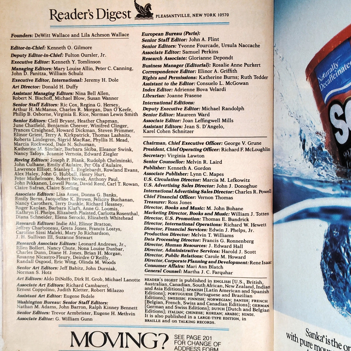 Reader's Digest Magazine February 1987 66th Year Issue Vintage Back Issue