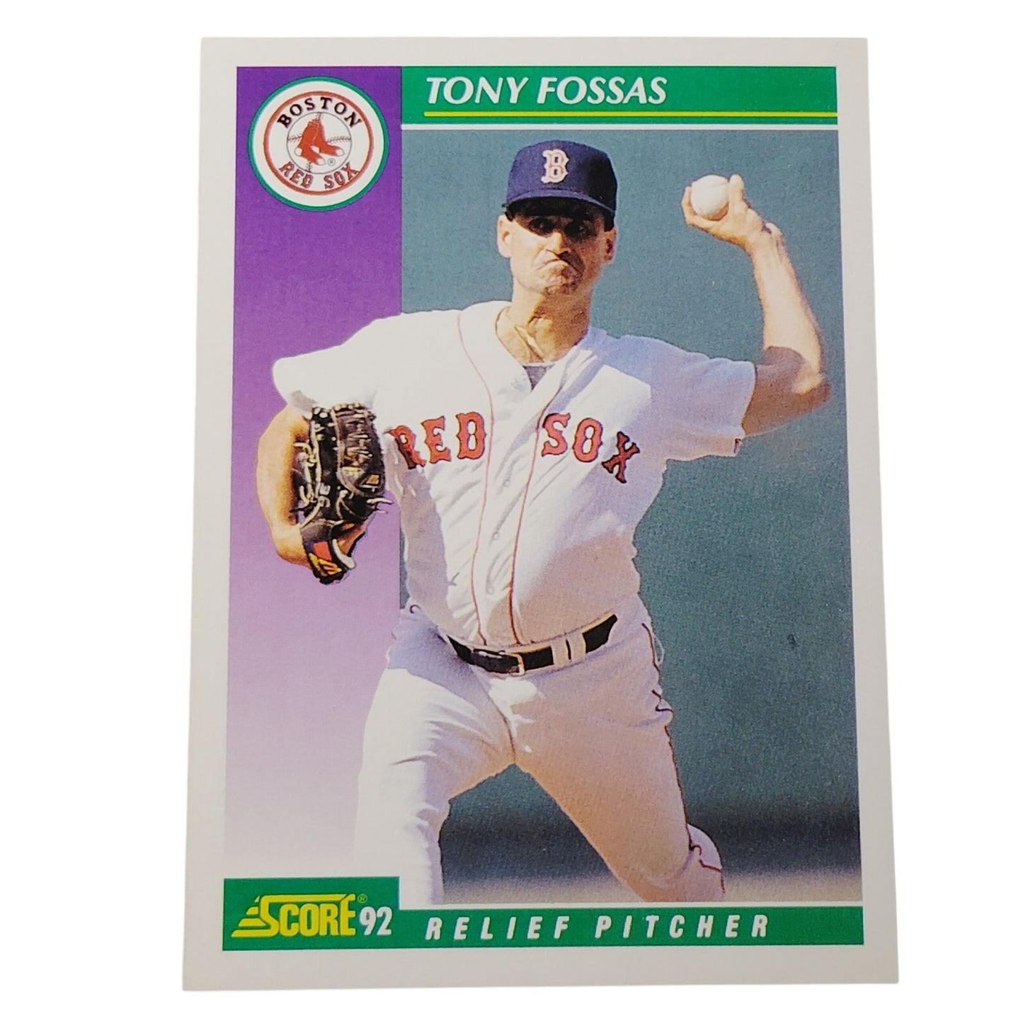 1992 Score Tony Fossas #389 Boston Red Sox Relief Pitcher MLB Baseball NM