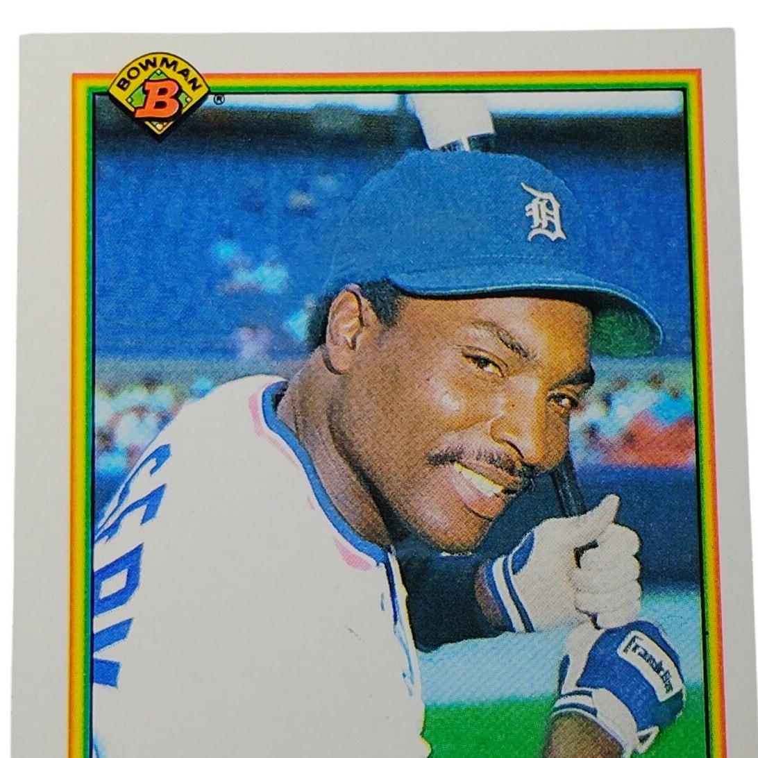 1990 Bowman Lloyd Moseby #362 Detroit Tigers Center Fielder MLB Baseball Card NM