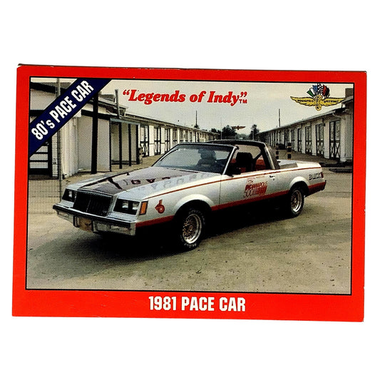 1981 Buick Regal Pace Car, Indy 500, 1981 Action, 1992 Legends of Indy, Card #47