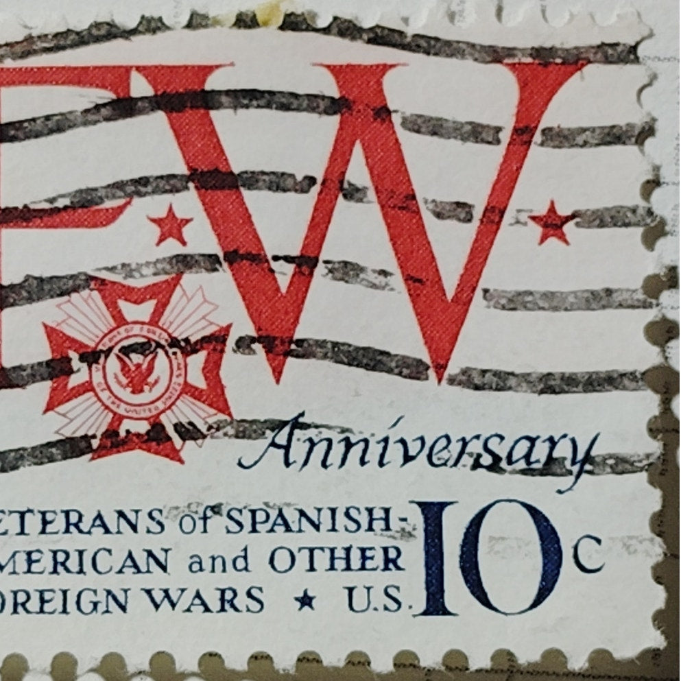 1974 Scott No. 1525 – 10¢ Veterans of Foreign Wars 75th Anniversary – Used