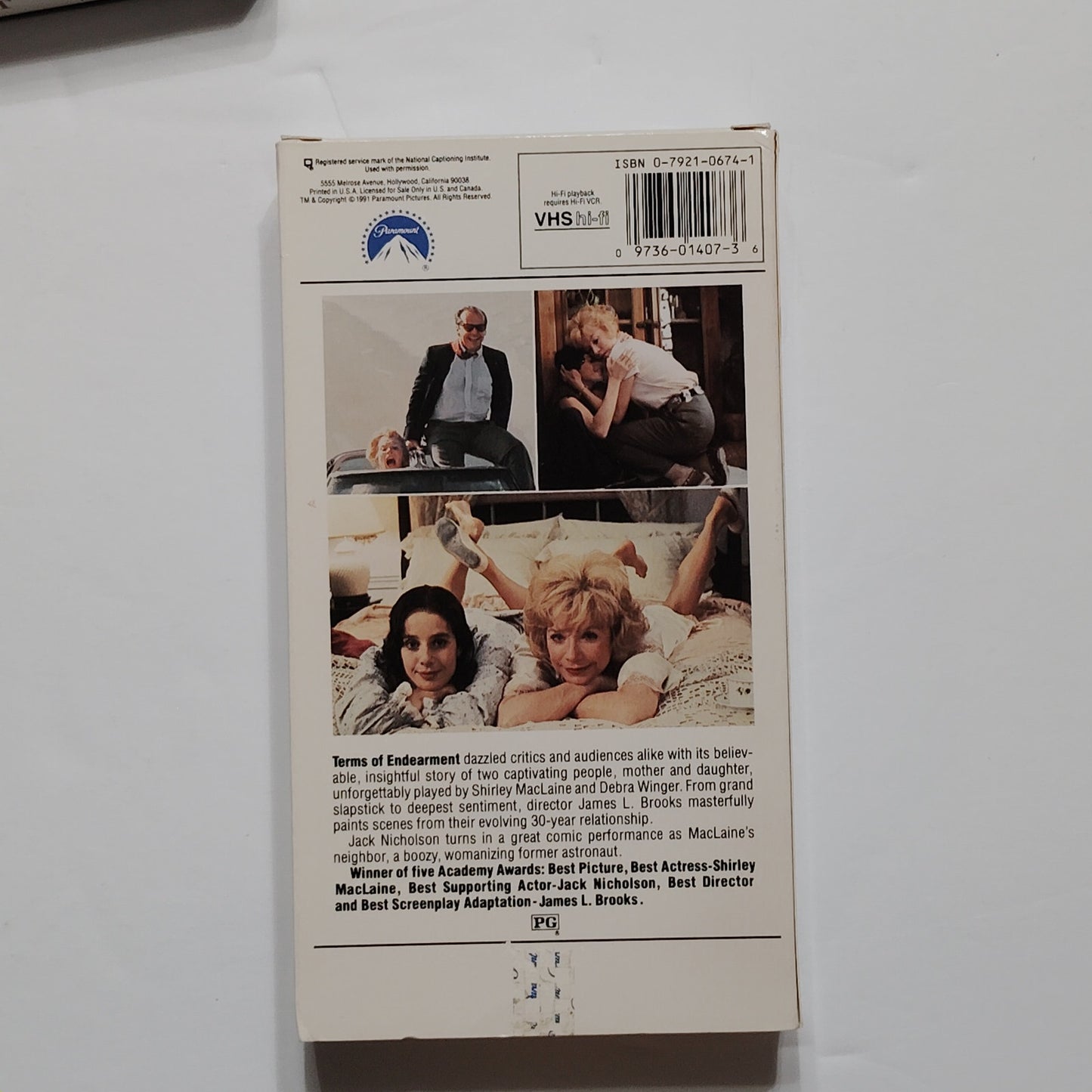 Terms of Endearment VHS 1983 Shirley MacLaine Classic Drama Vintage Movie Tape