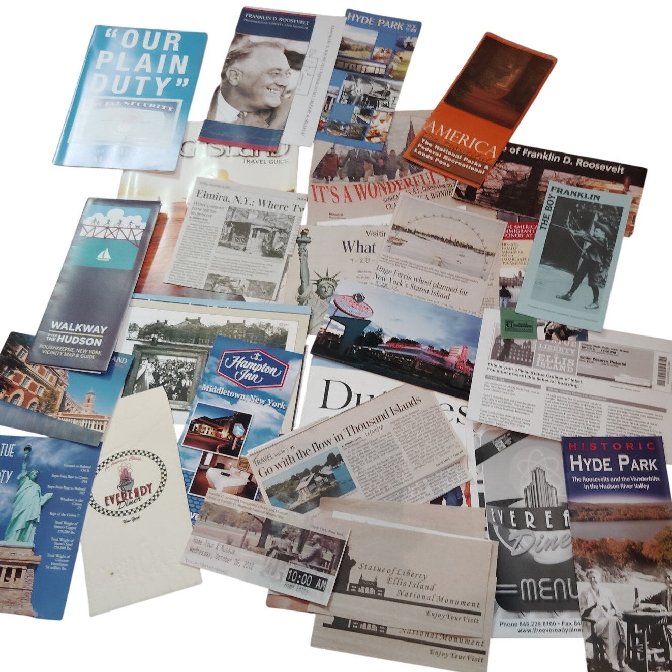 Vintage New York Travel Ephemera Lot 2010–2013 Statue of Liberty Hyde Park 1.5 Lbs